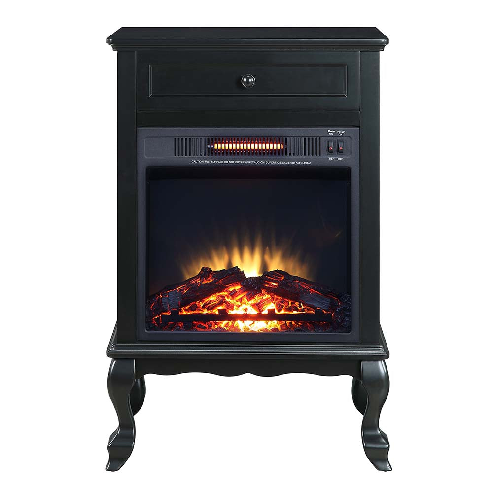 Acme - Eirene Fireplace AC00854 Black Finish