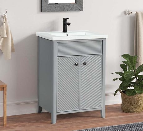 Acme - Eirlys Sink Cabinet AC01173 Gray Finish