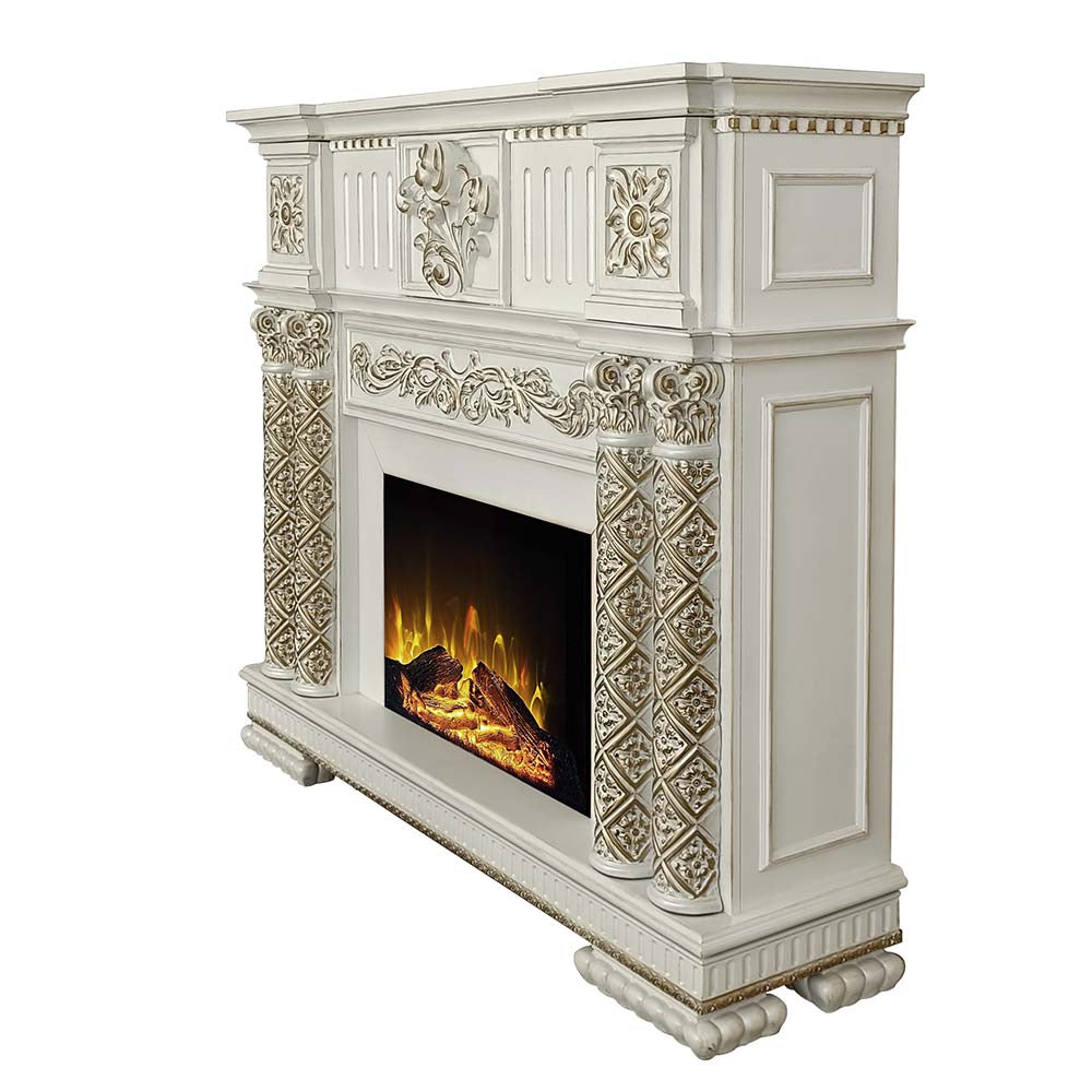 Acme - Vendome Fireplace AC01313 Antique Pearl Finish