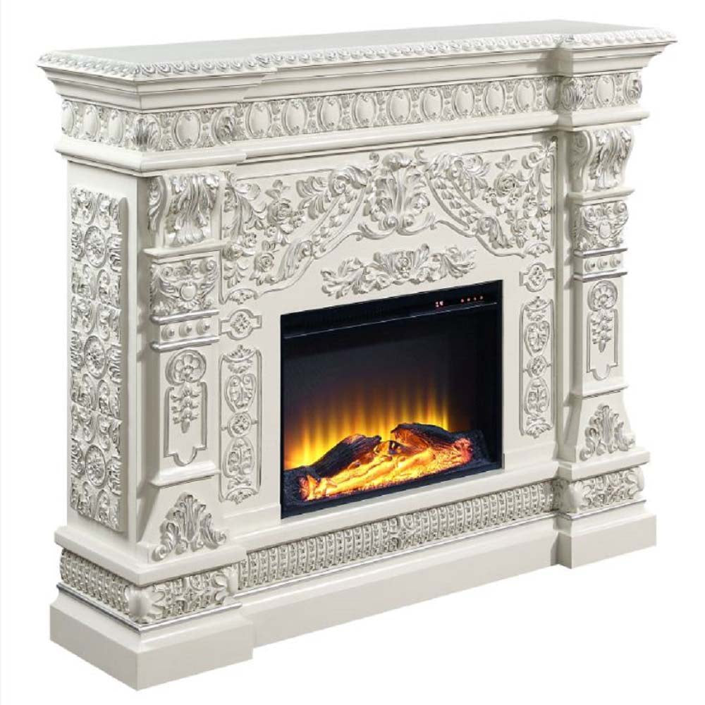 Acme - Vanaheim Fireplace AC01617 Antique White Finish