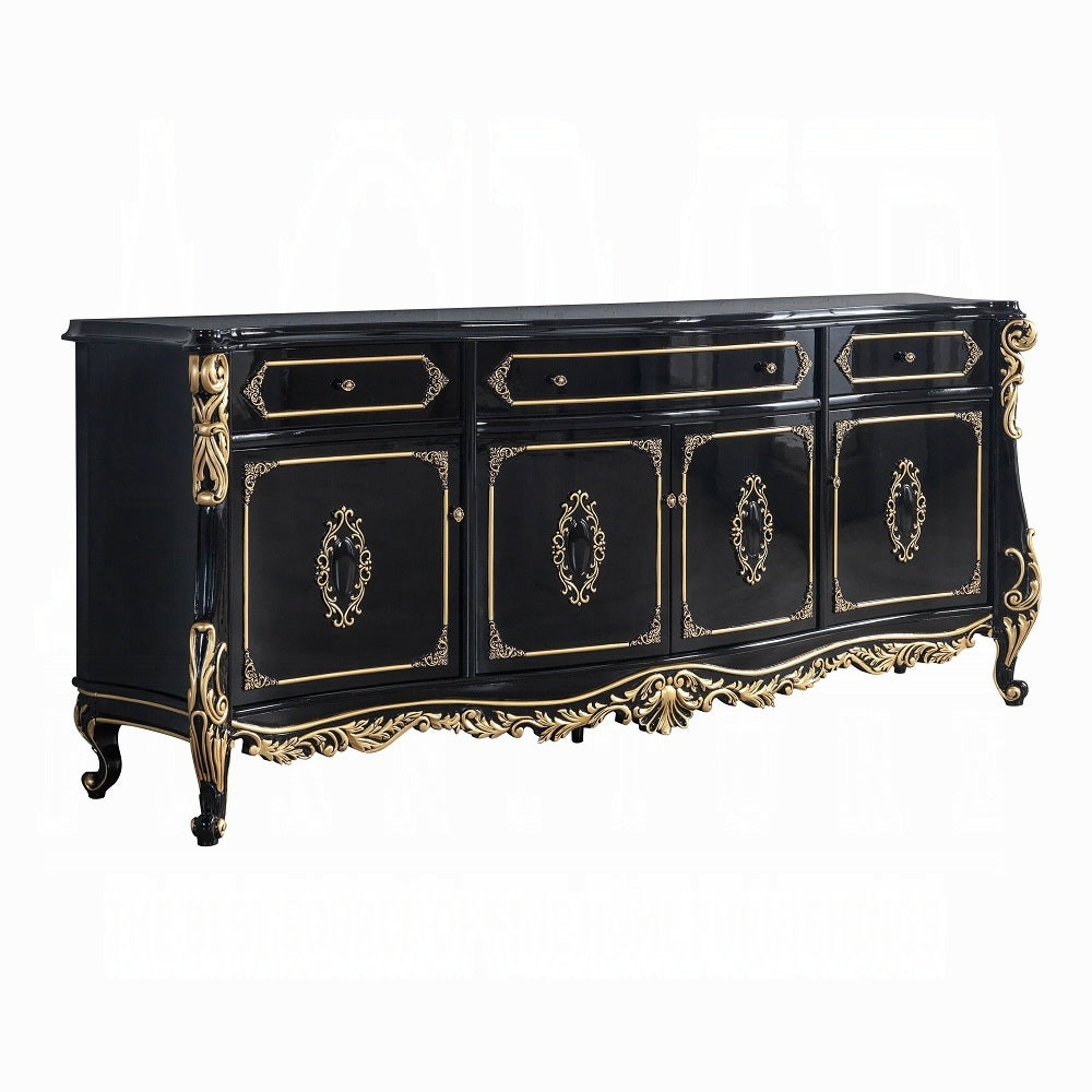 Betria Console Cabinet AC01892 Gold & Black Finish | Acme - Home Elegance USA