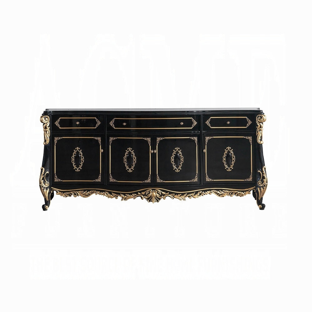 Betria Console Cabinet AC01892 Gold & Black Finish | Acme - Home Elegance USA