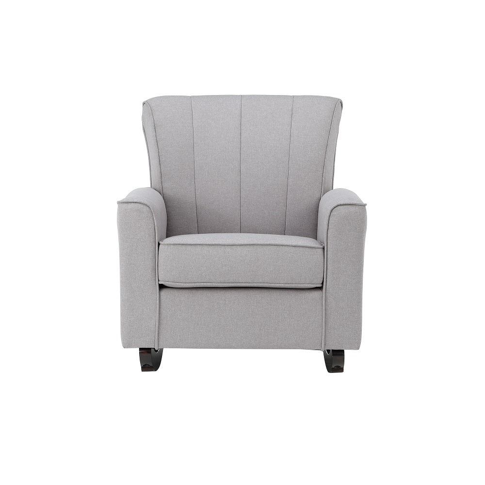 Denzell Rocking Chair AC02185 Light Gray Linen | Acme | Home Elegance USA