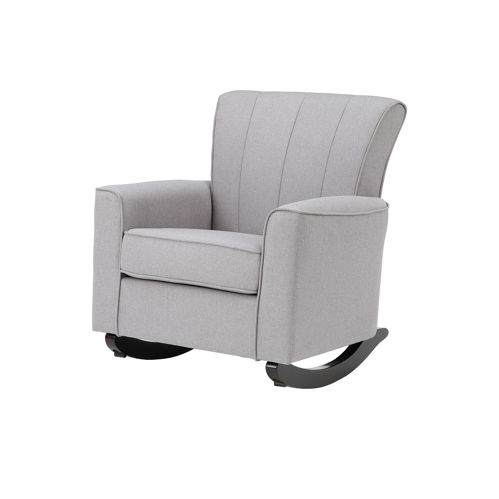 Denzell Rocking Chair AC02185 Light Gray Linen | Acme | Home Elegance USA