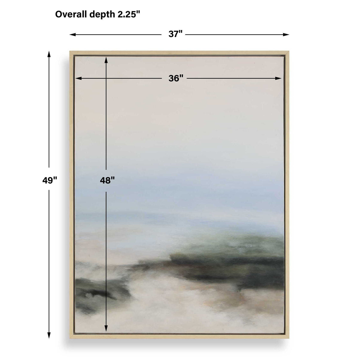 Crossing Paths Coastal Landscape Painting - Blue / Gray by Uttermost - View 8