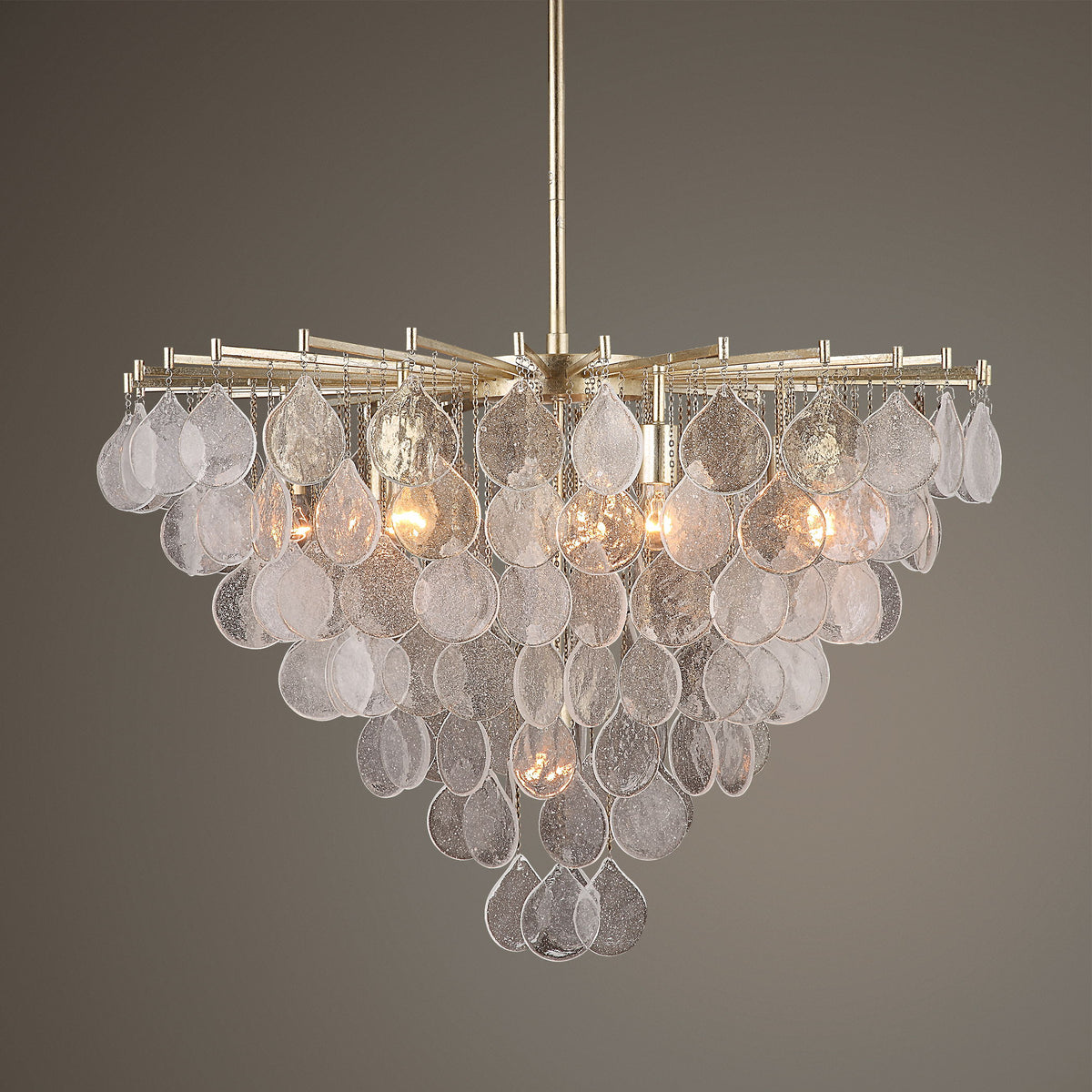 Goccia 8 Light Tear Drop Glass Pendant - Gold by Uttermost - View 2