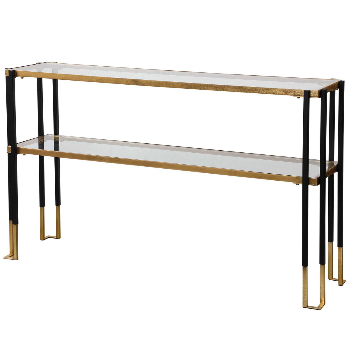 Kentmore Modern Console Table - Gold / Black by Uttermost - View 5