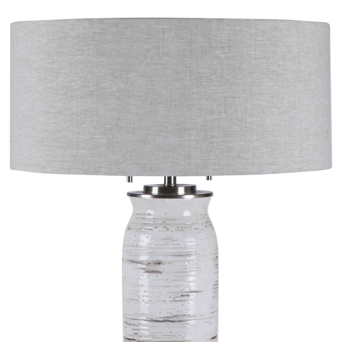 Lenta Table Lamp - White / Silver by Uttermost - View 5