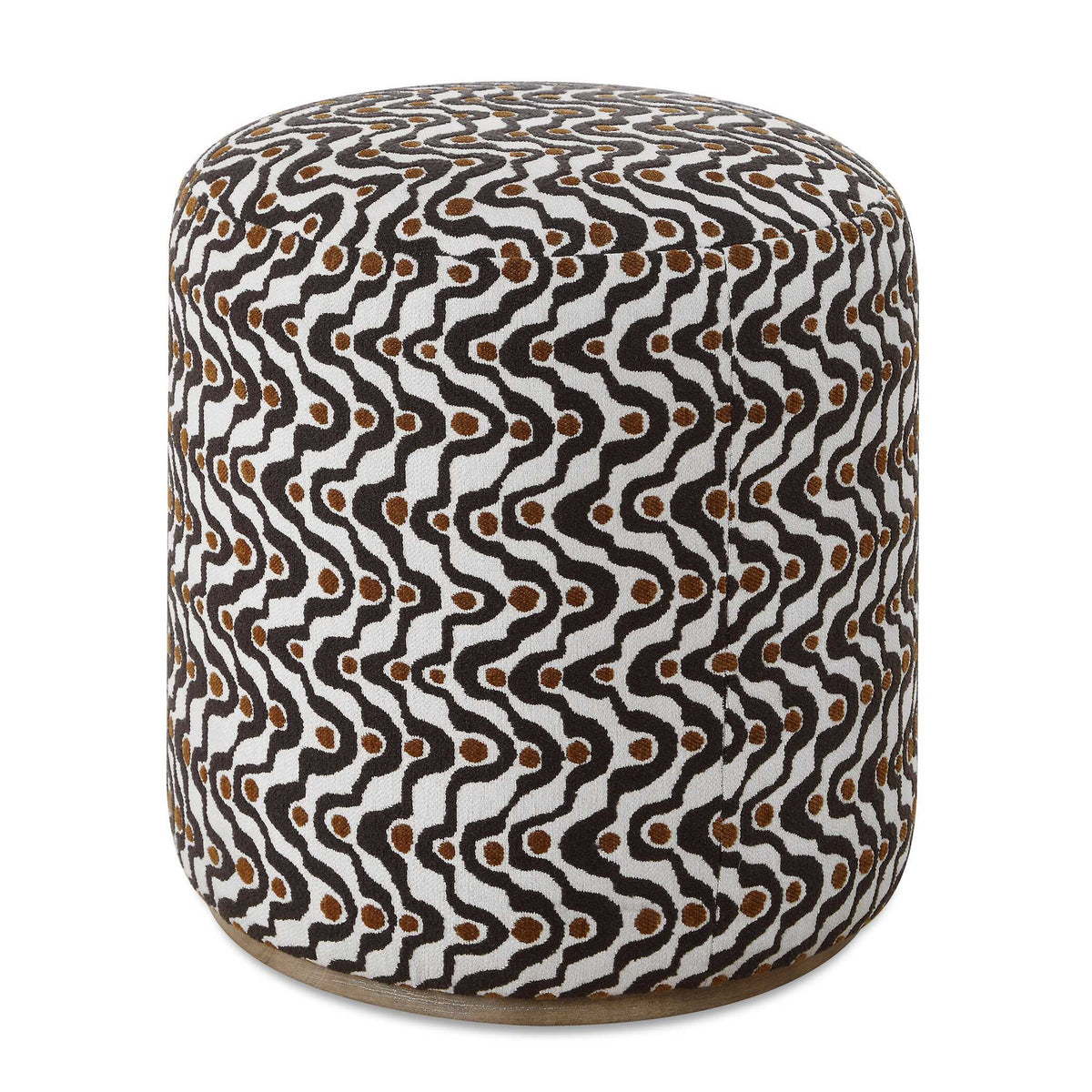 Cas Plush Ottoman Espresso - Dark Brown by Uttermost - View 1