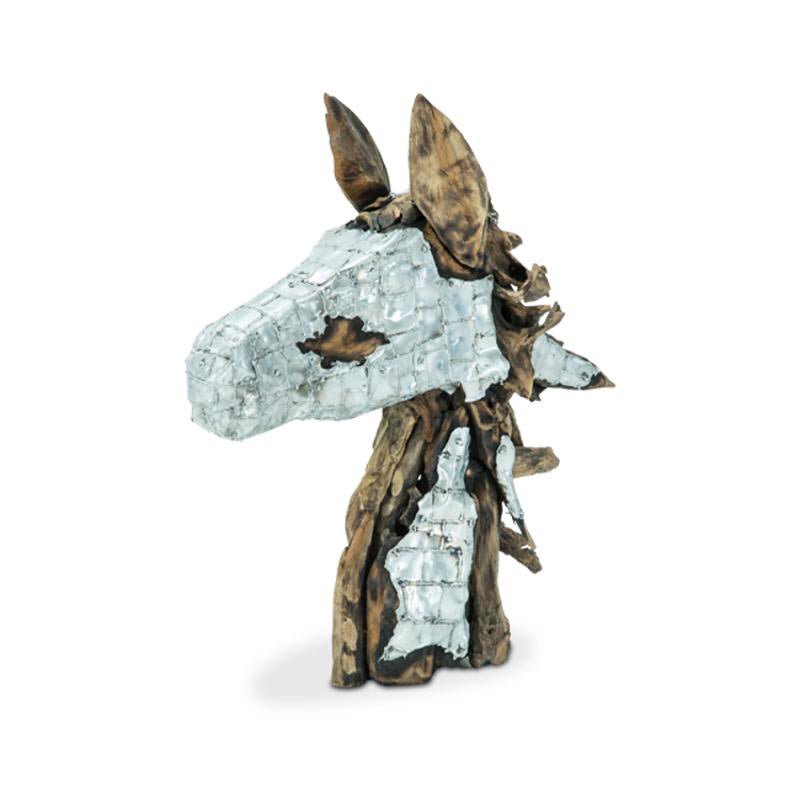 Discoveries Horse Head W - Hand Applied Metal Accents - Acf - Arf - Hrshd - 001 | Aico | Home Elegance USA