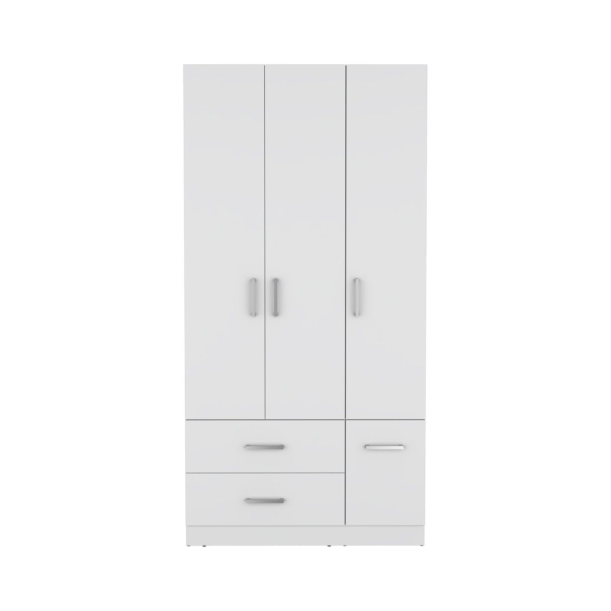 Armoire Wardrove 71', 4 Doors, Hanging Rod, 3 Cabinets, 6 Shelves, White - sold by Home Elegance USA
