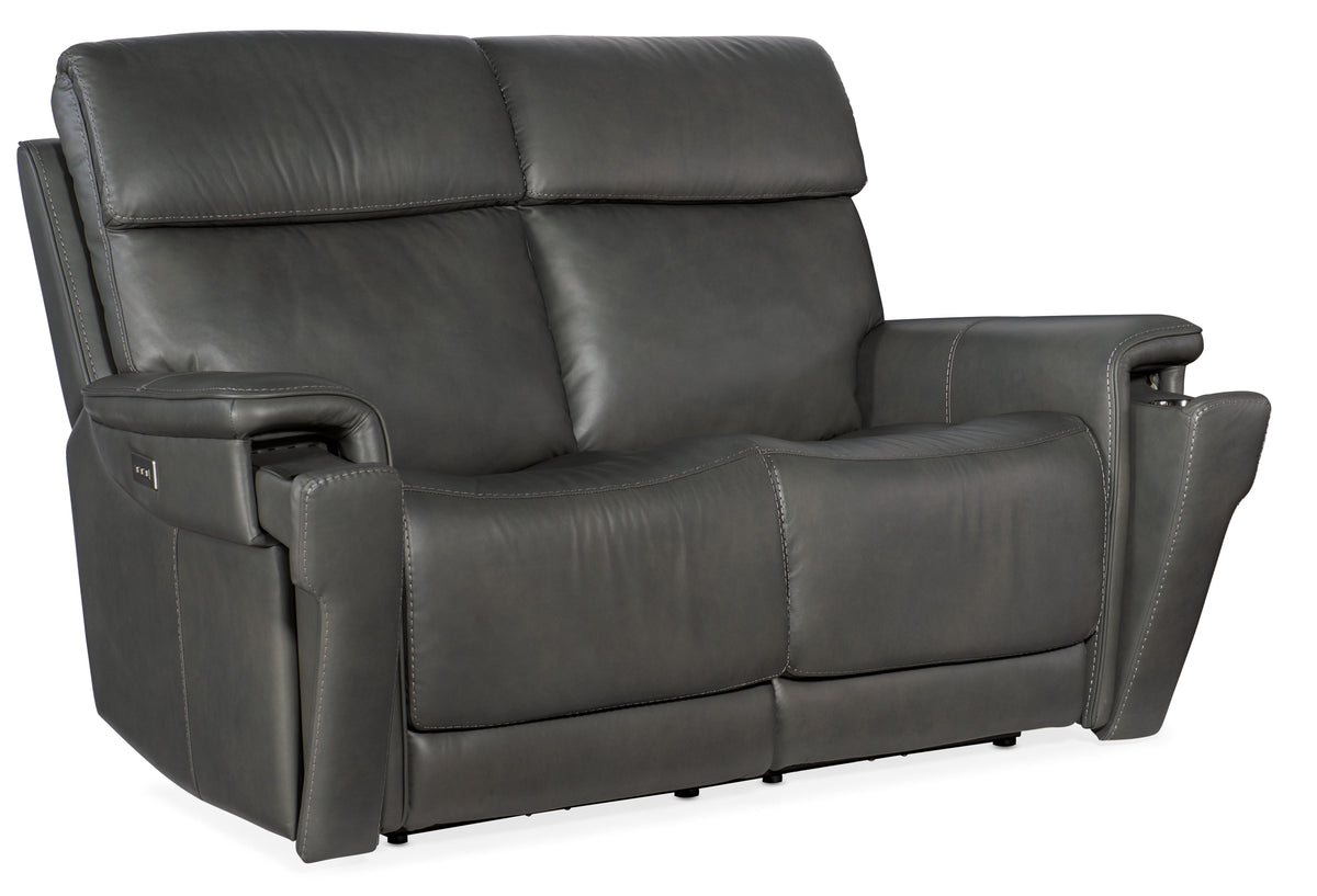 Lyra Zero Gravity Power Loveseat - Dark Gray by Hooker Furniture - View 3
