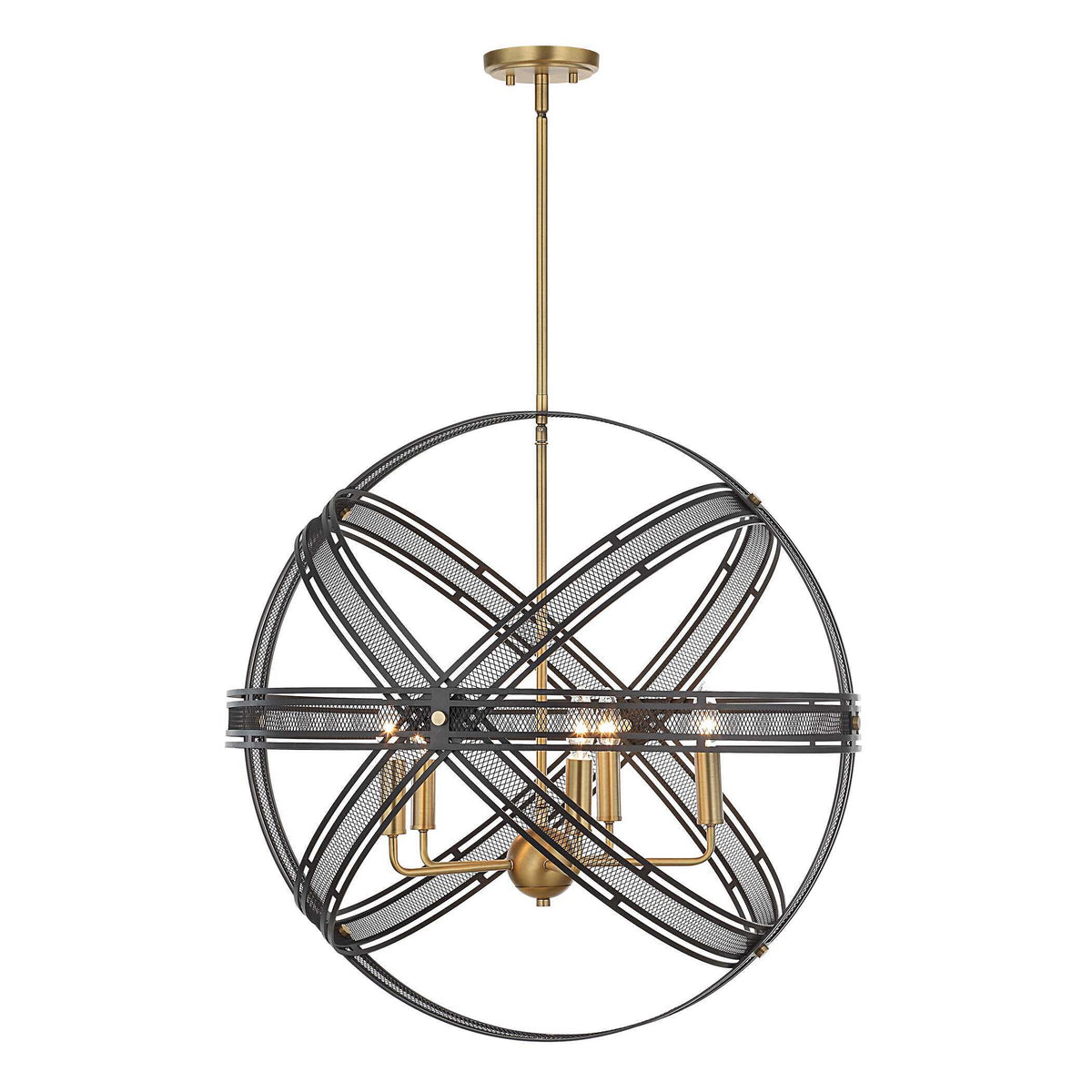 Spherical 5 Light Pendant - Bronze / Black by Uttermost - View 5