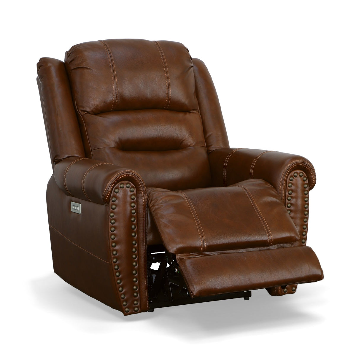 Oscar Power Recliner With Power Headrest - Grizzly | Flexsteel