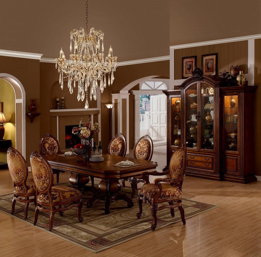 35" Tall" Luminere" 8 LED Light Chandelier with Crystals, Matte Gold and Crystal | Home Elegance USA
