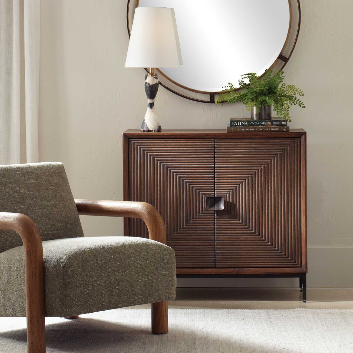 Bottom Line 2 Door Wood Cabinet Woodtone - Dark Brown by Uttermost - View 2