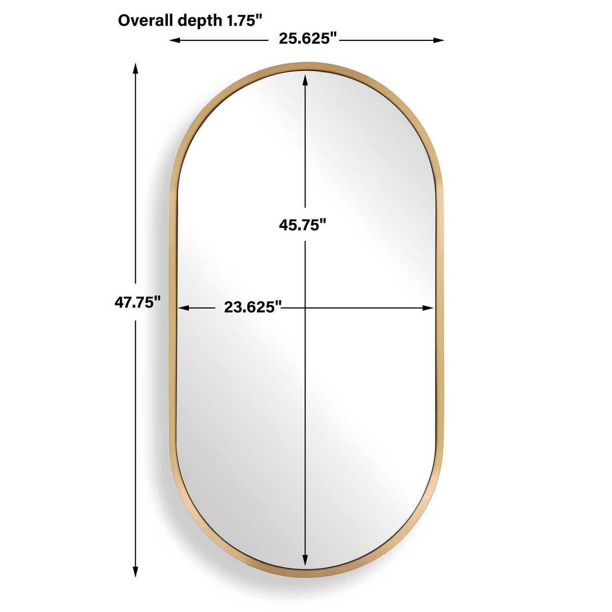 Torrado Oval Mirror Brass - Gold by Uttermost - View 7