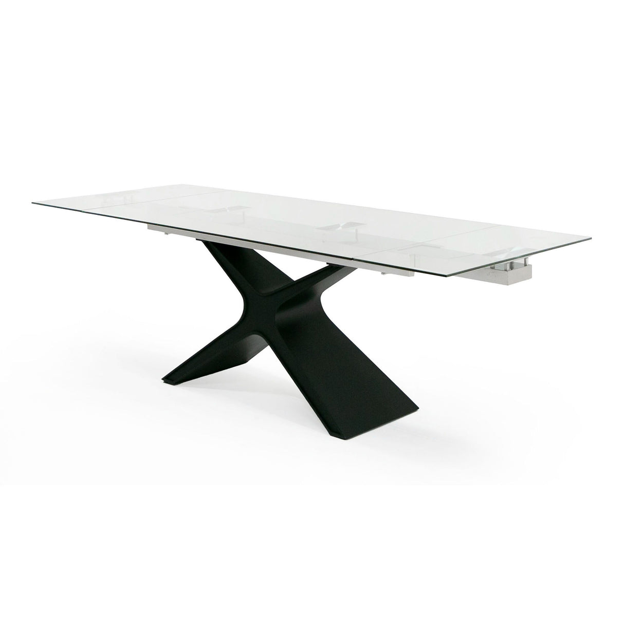 Modrest Adler - Modern Black Glass Extendable 63"/94.5" Dining Table