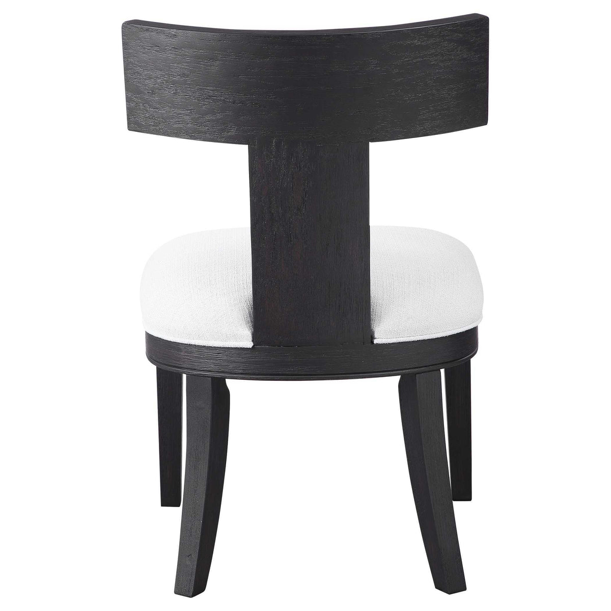 Idris Armless Chair White & Black - White / Black by Uttermost - View 6