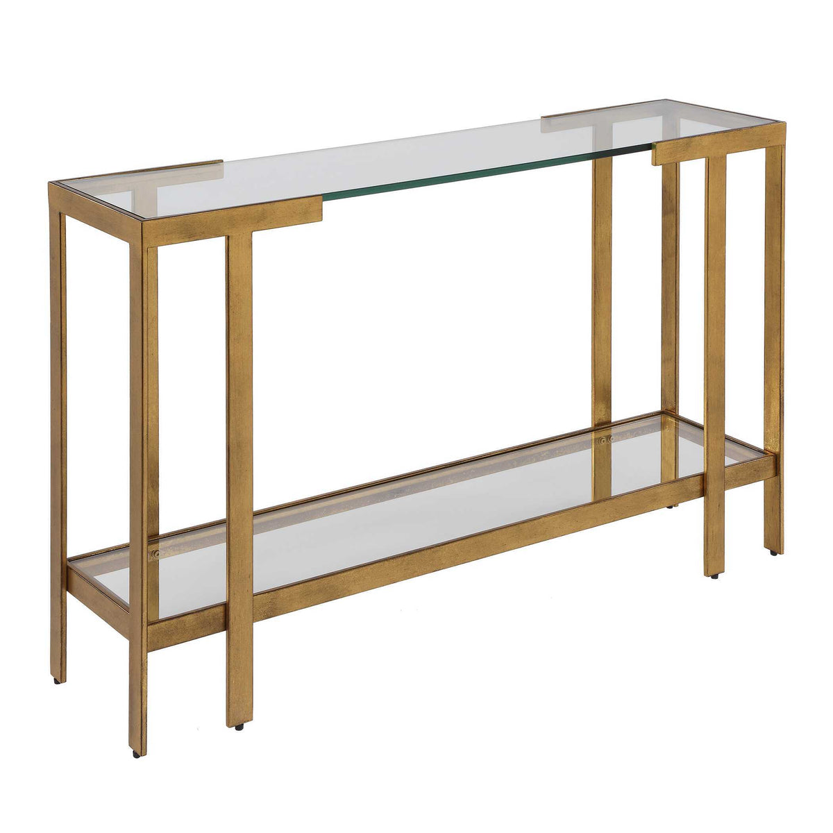Kendrick Glass Console Table - Gold by Uttermost - View 8