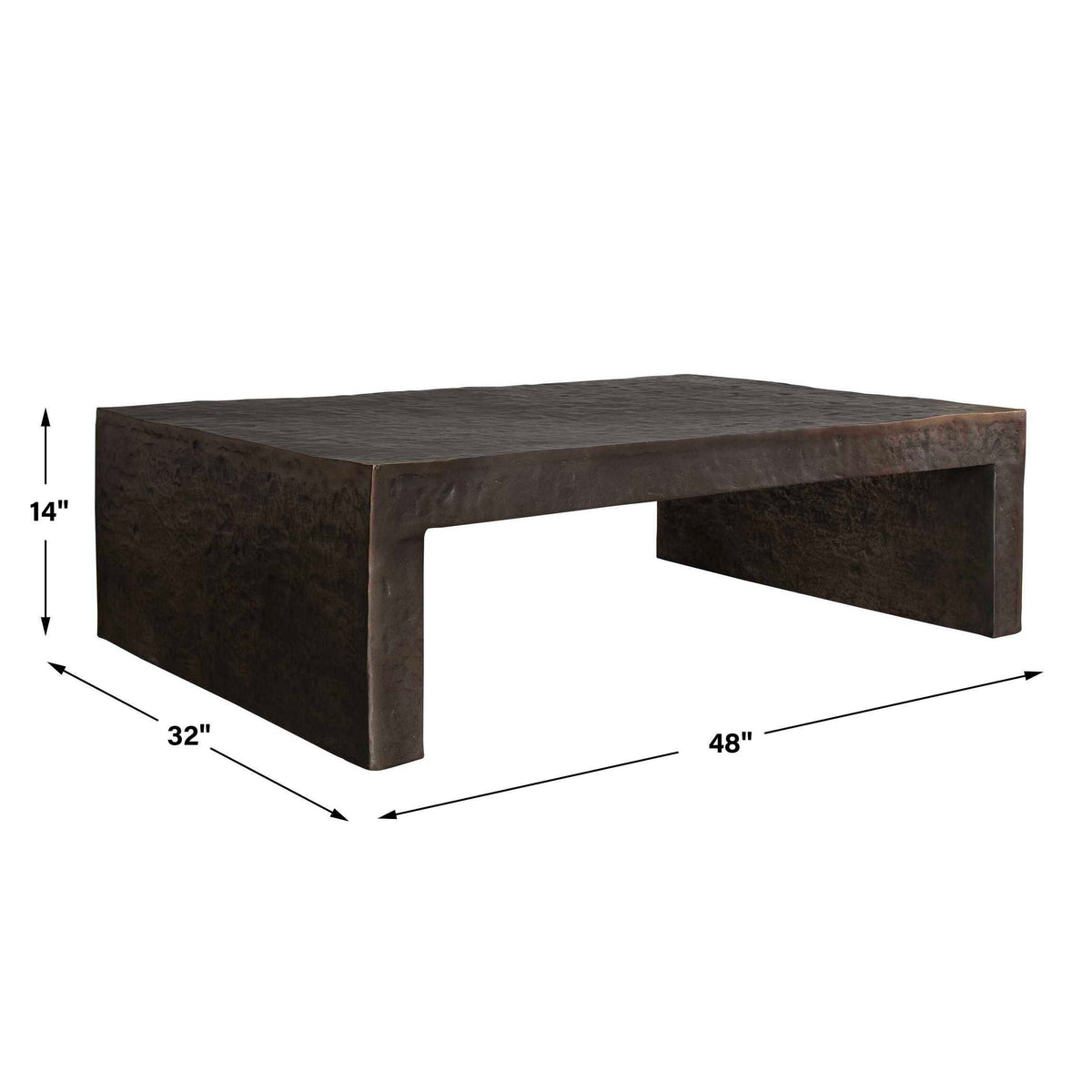 Obra Outdoor Coffee Table - Bronze by Uttermost - View 6