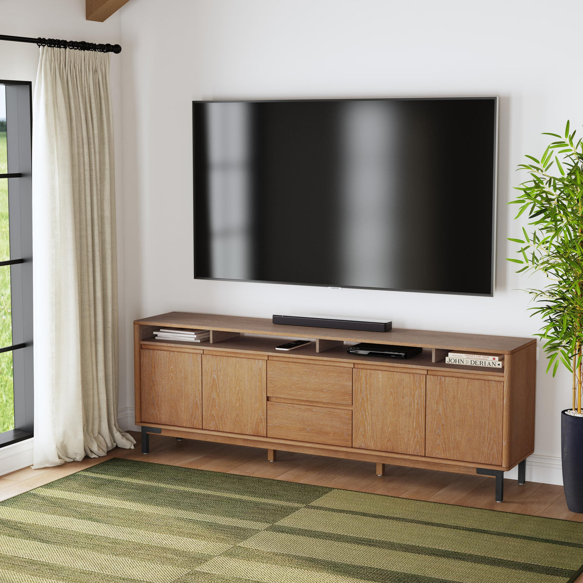 Millwork Large Entertainment Base - Light Brown | Flexsteel