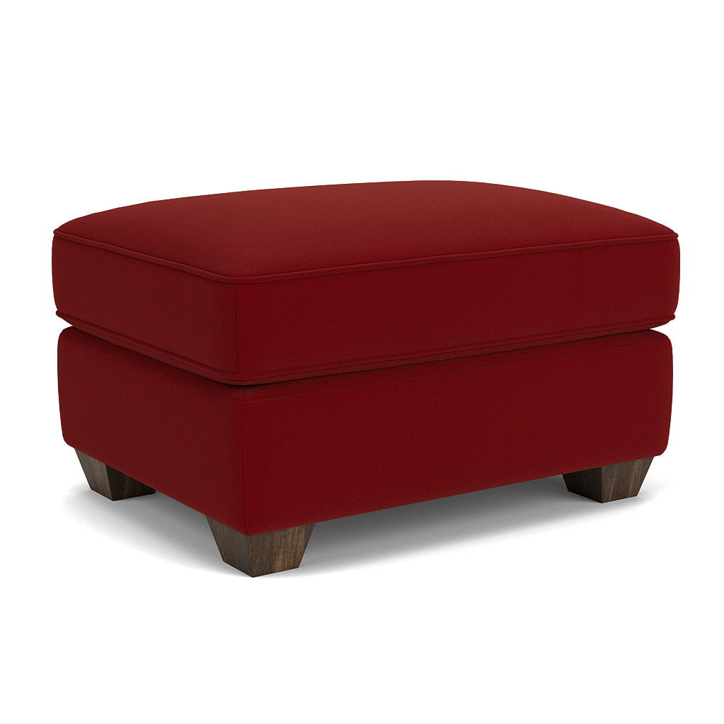 Carson Leather Ottoman | Flexsteel