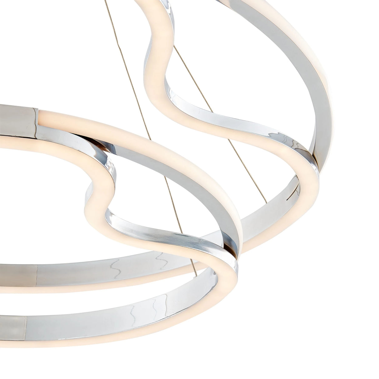 Lámpara de araña redonda doble Minsk // Cromo | Finesse