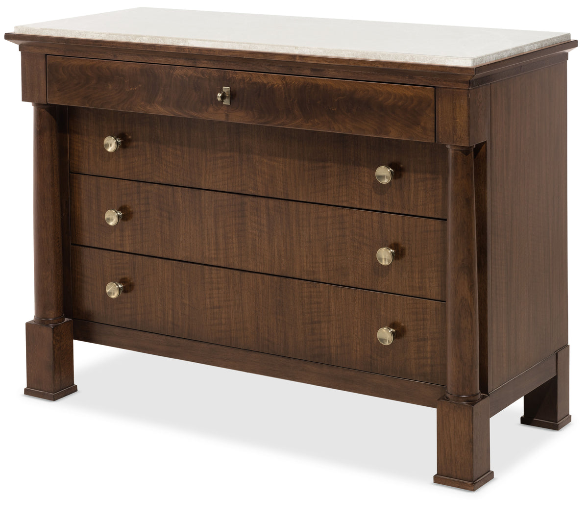 Archives Four-Drawer Chest - Dark Brown / Beige by Hooker Furniture - View 5