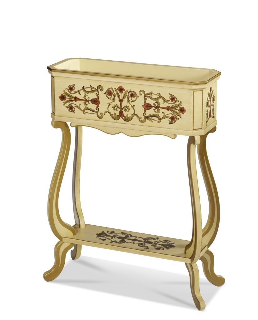 Discoveries Accent Table With White Planter - Acf - Act - Cltw - 109 | Aico | Home Elegance USA