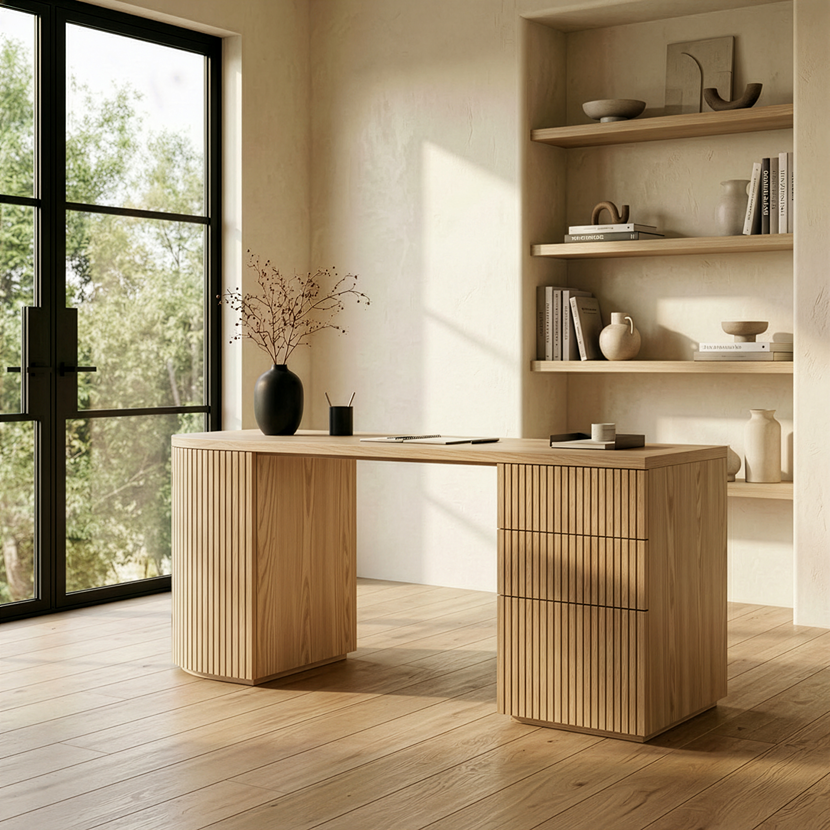 Albrite - Modern Natural Ash Desk - View Image 1