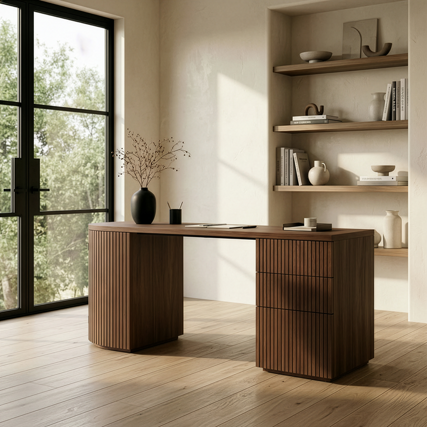 Albrite - Modern Walnut Desk - View Image 1