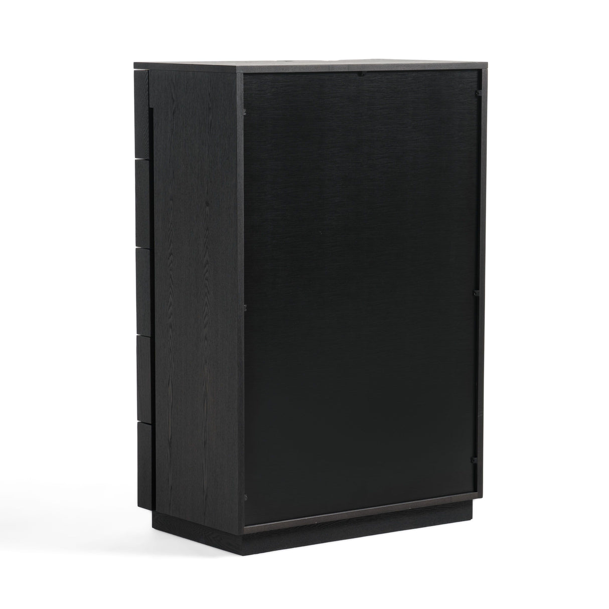 Modrest Aspen - Modern Matte Brown Ash & Silver Chest
