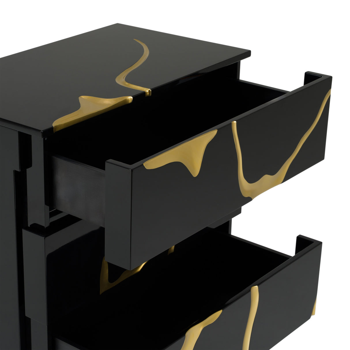 Aspen - Modern Black & Gold Wide Chest - View Image 1
