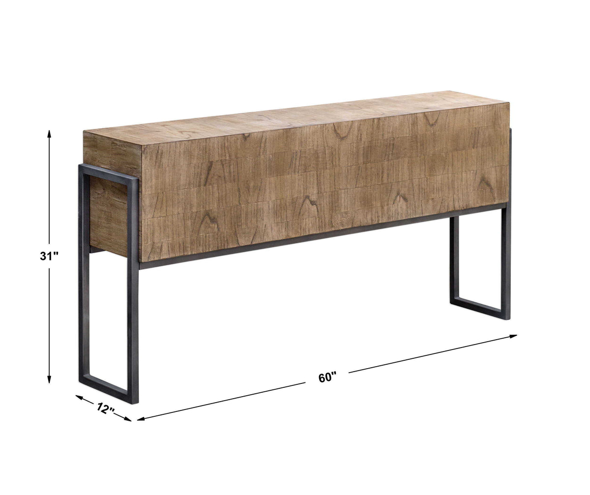 Nevis Contemporary Console Table - Light Brown by Uttermost - View 13