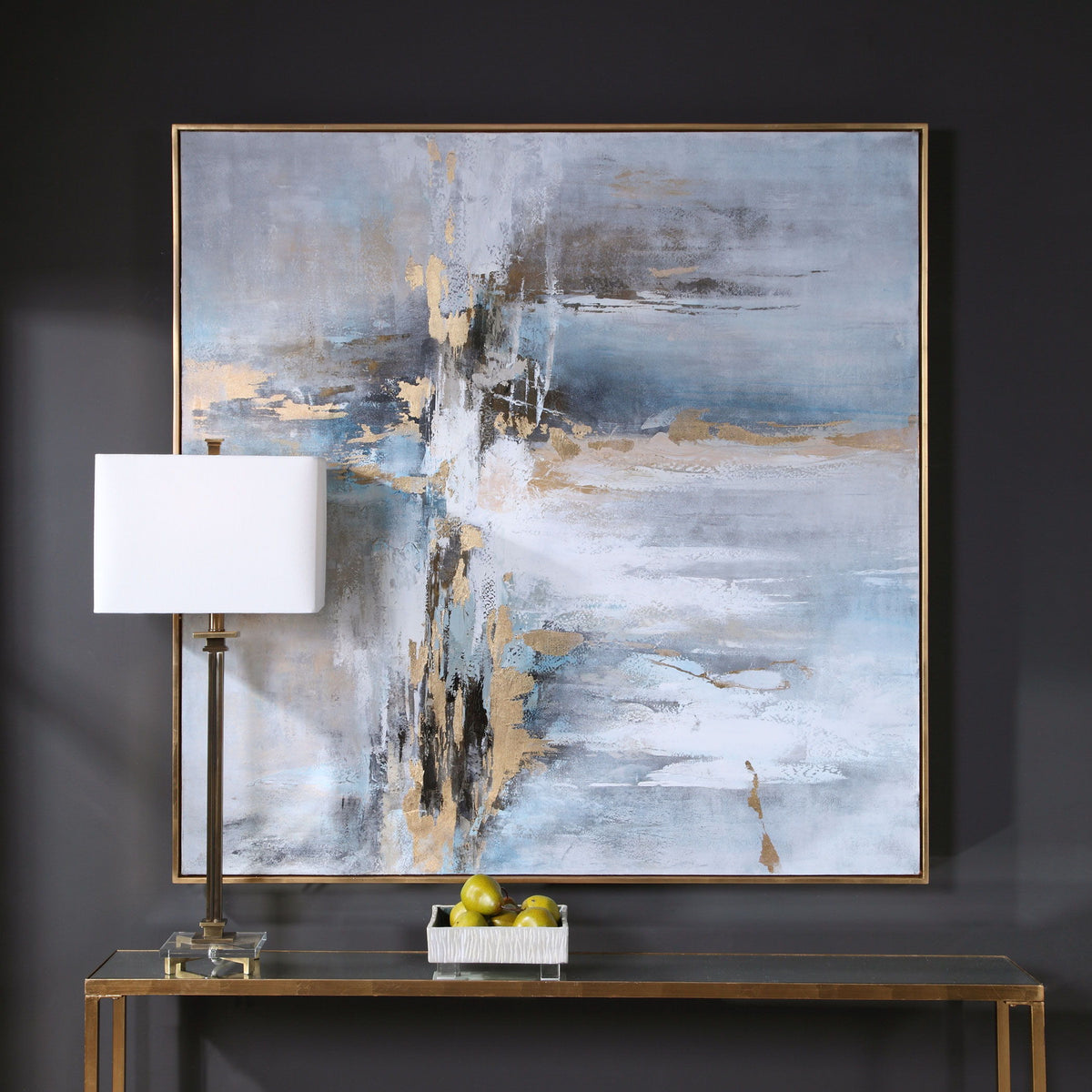 Road Less Traveled Abstract Art - Blue / Yellow by Uttermost - View 8