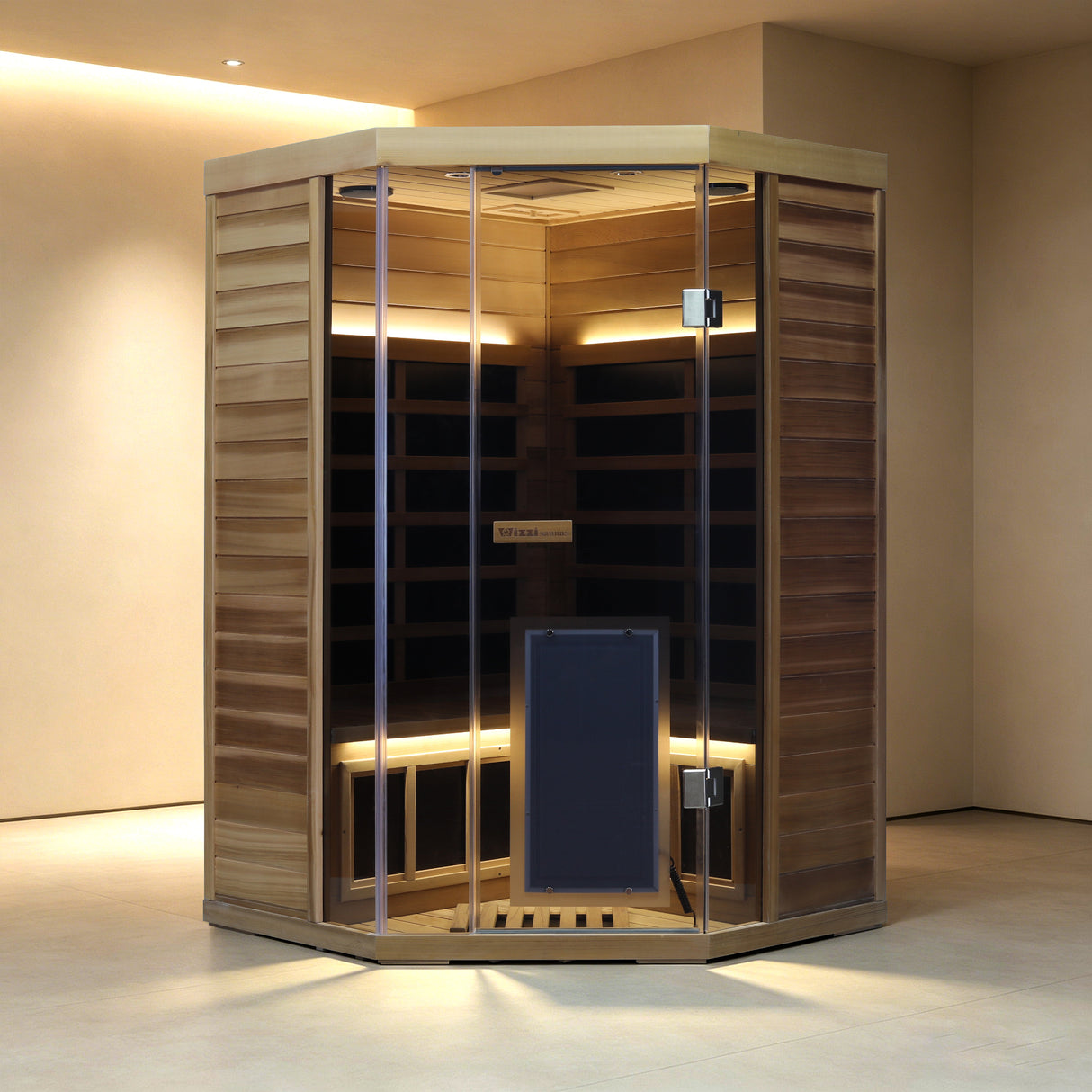 Pentagon far infrared red cedar sauna room