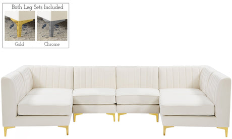 Alina - Modular Sectional 6 Piece - Cream - Fabric | Home Elegance USA