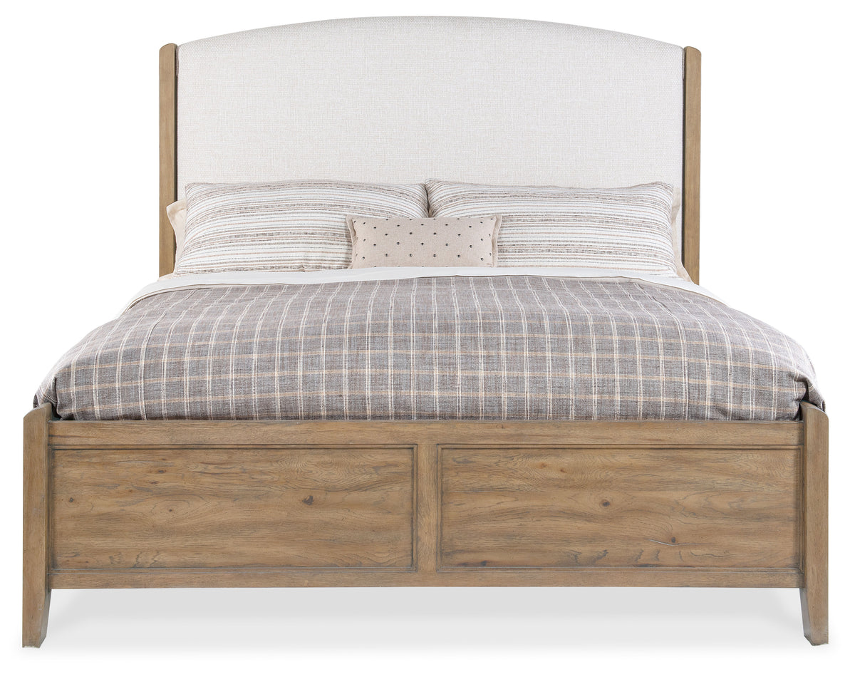 Vineyard Row King Upholstered Bed Beige / White - Light Brown / White by Hooker Furniture - View 3