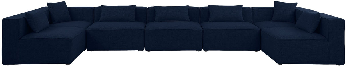 Cube - Modular Sectional 7 Piece - Navy | Home Elegance USA