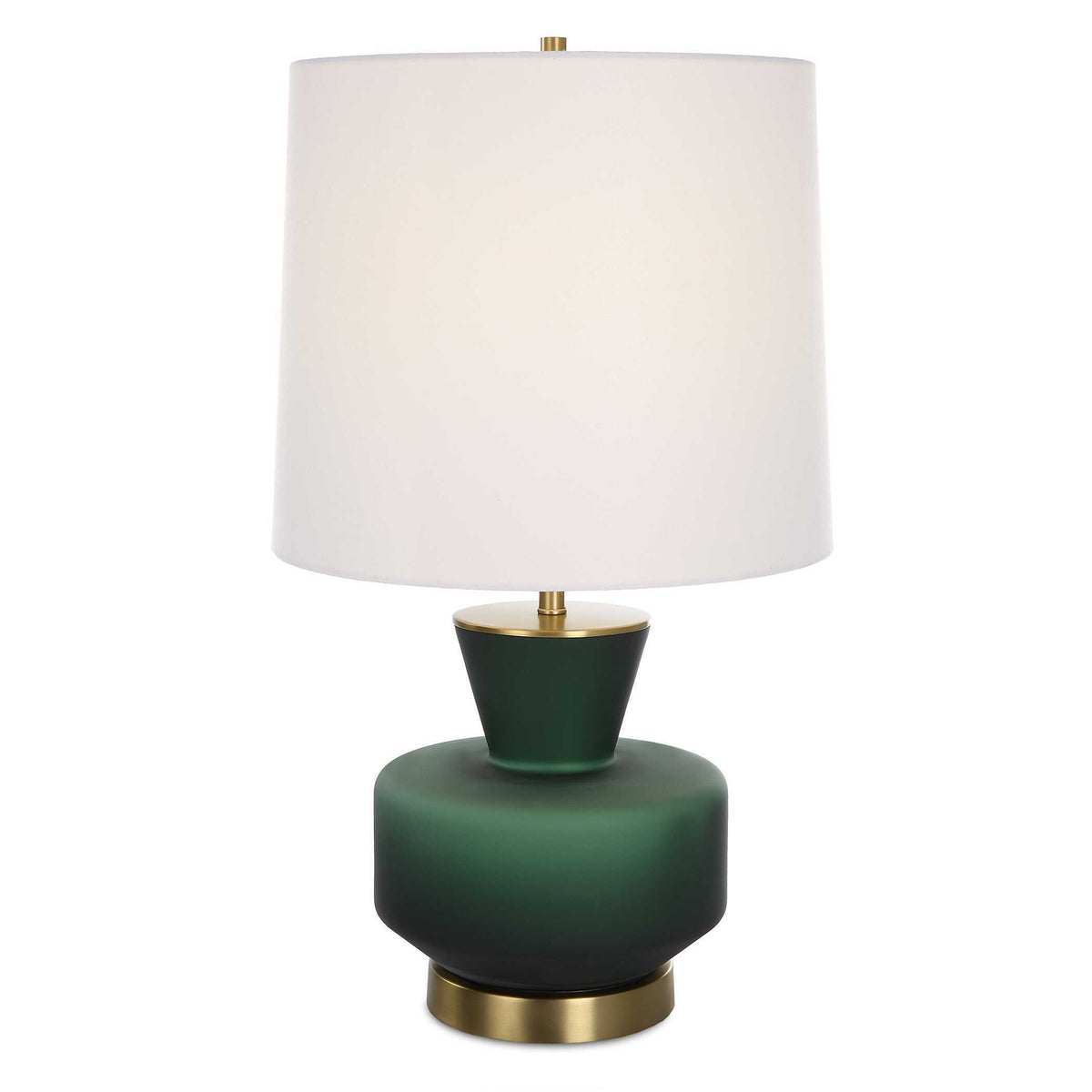 Trentino Table Lamp Dark Emerald Green - Dark Green / White by Uttermost - View 1