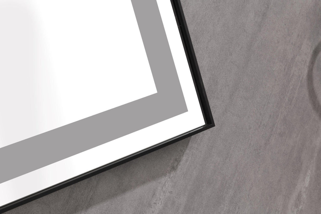 72*48 LED Lighted Bathroom Wall Mounted Mirror with High Lumen+Anti - Fog Separately Control | Home Elegance USA