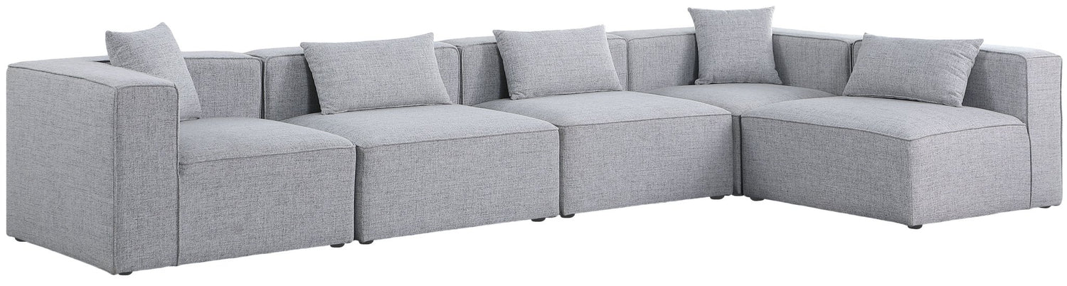 Cube - Modular Sectional 5 Piece - Gray | Home Elegance USA