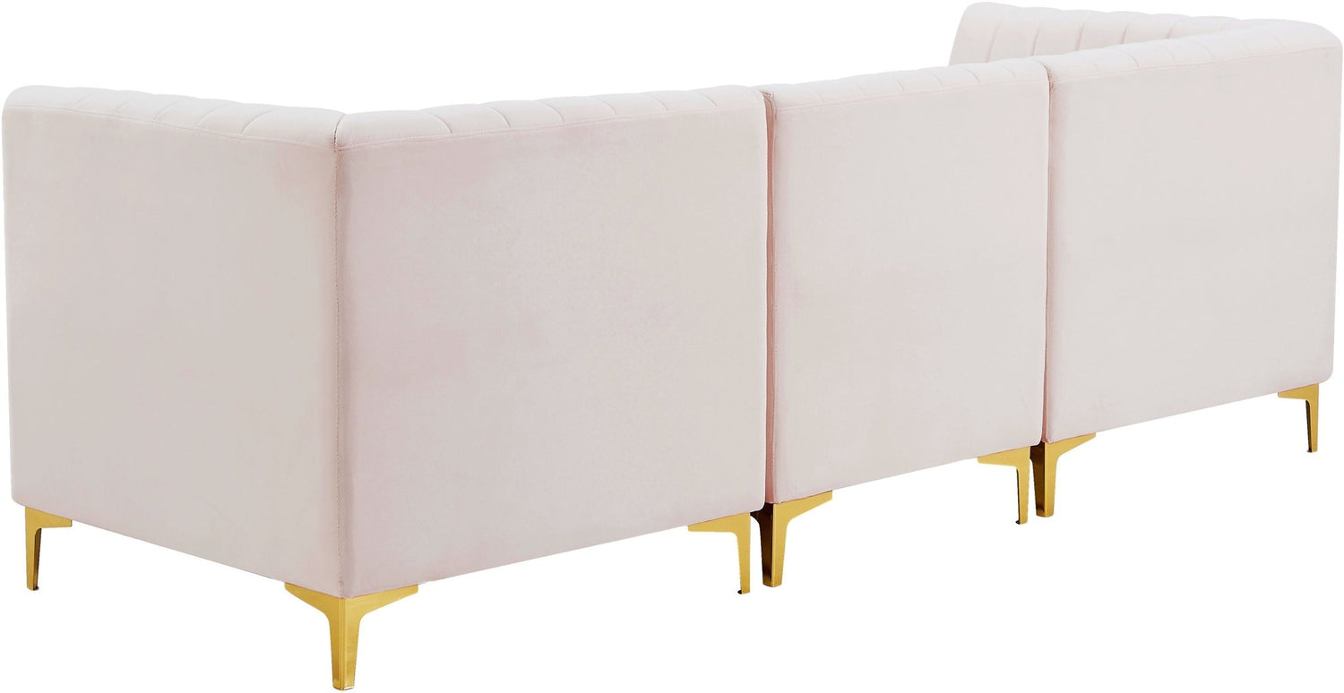 Alina - Modular Sectional - Pink - Fabric | Home Elegance USA
