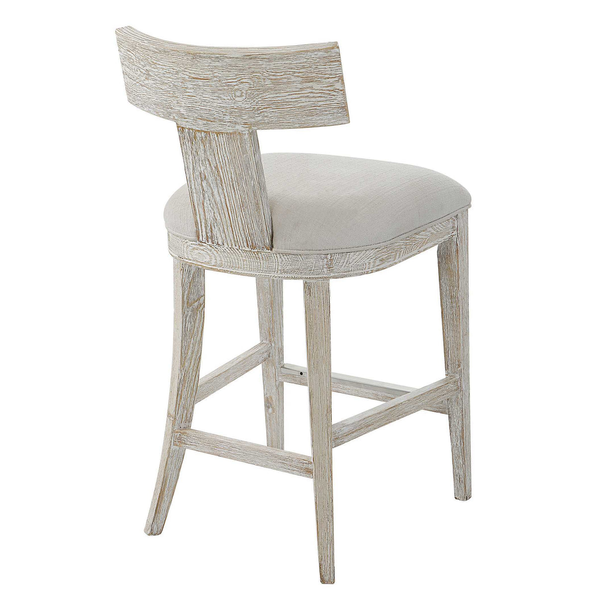 Idris Counter Stool White - Beige by Uttermost - View 5