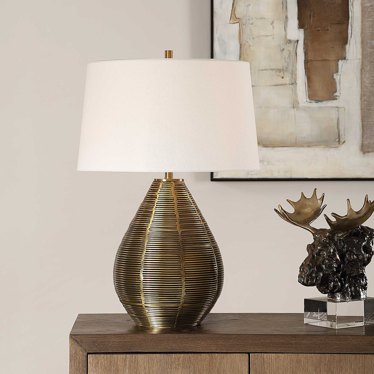 Knowles Brass Table Lamp - Bronze by Uttermost - View 2