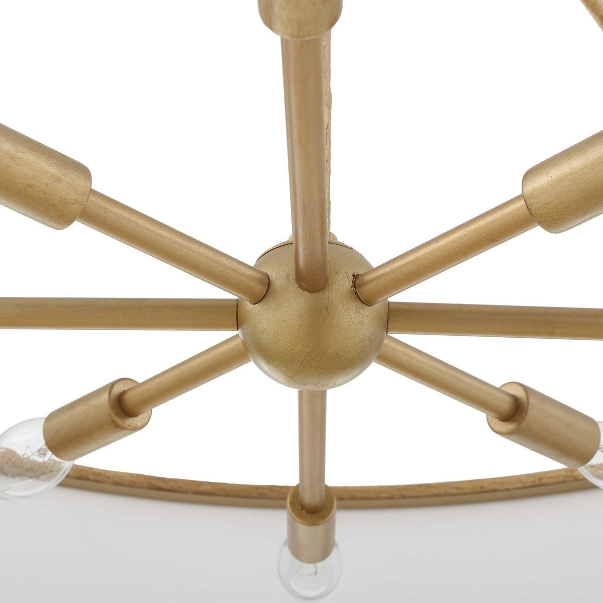 Algiers 8 Light Drum Pendant - Gold / White by Uttermost - View 13