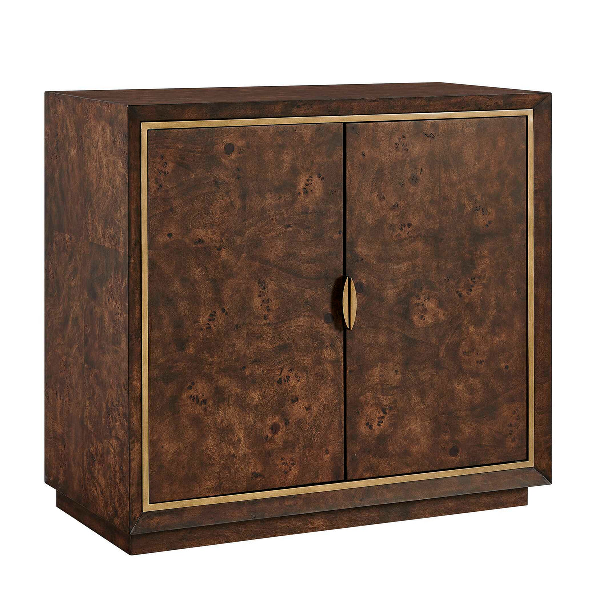 Flores Burl Wood 2 Door Cabinet Brass,Woodtone - Dark Brown by Uttermost - View 5