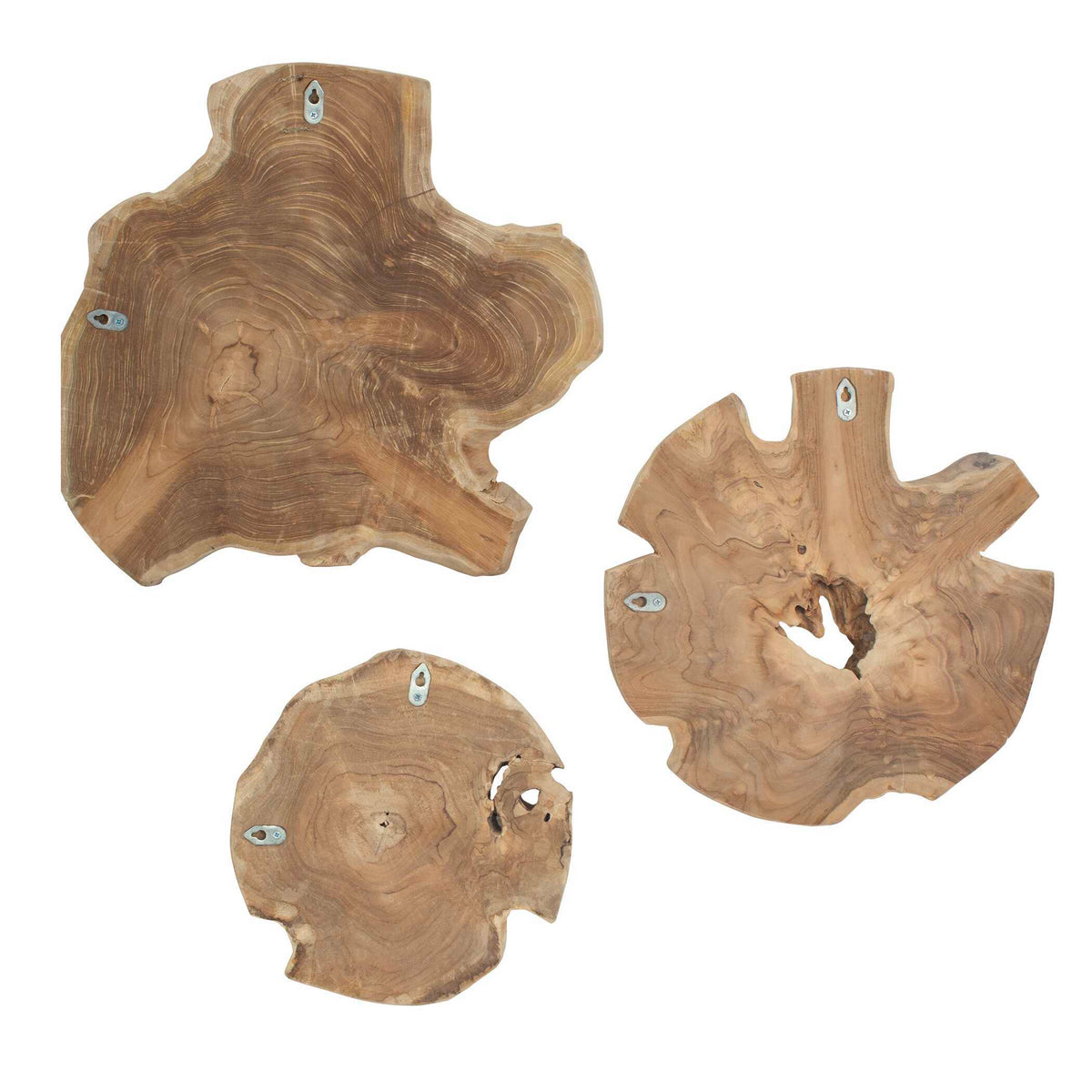 Kalani Wood Outdoor Wall Art (Set of 3) - Light Brown by Uttermost - View 3