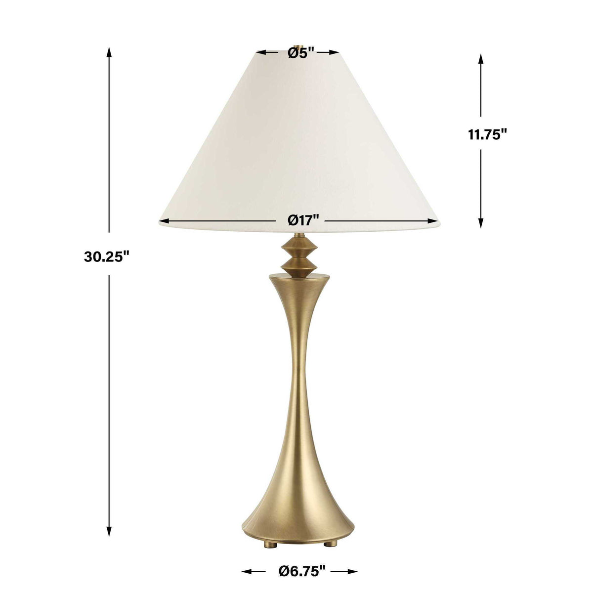 Shaefer Table Lamp - Gold by Uttermost - View 7